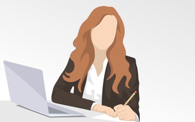 illustration of business woman